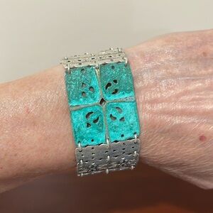 Silpada Sterling and Patina Brass “Artifact” Bracelet